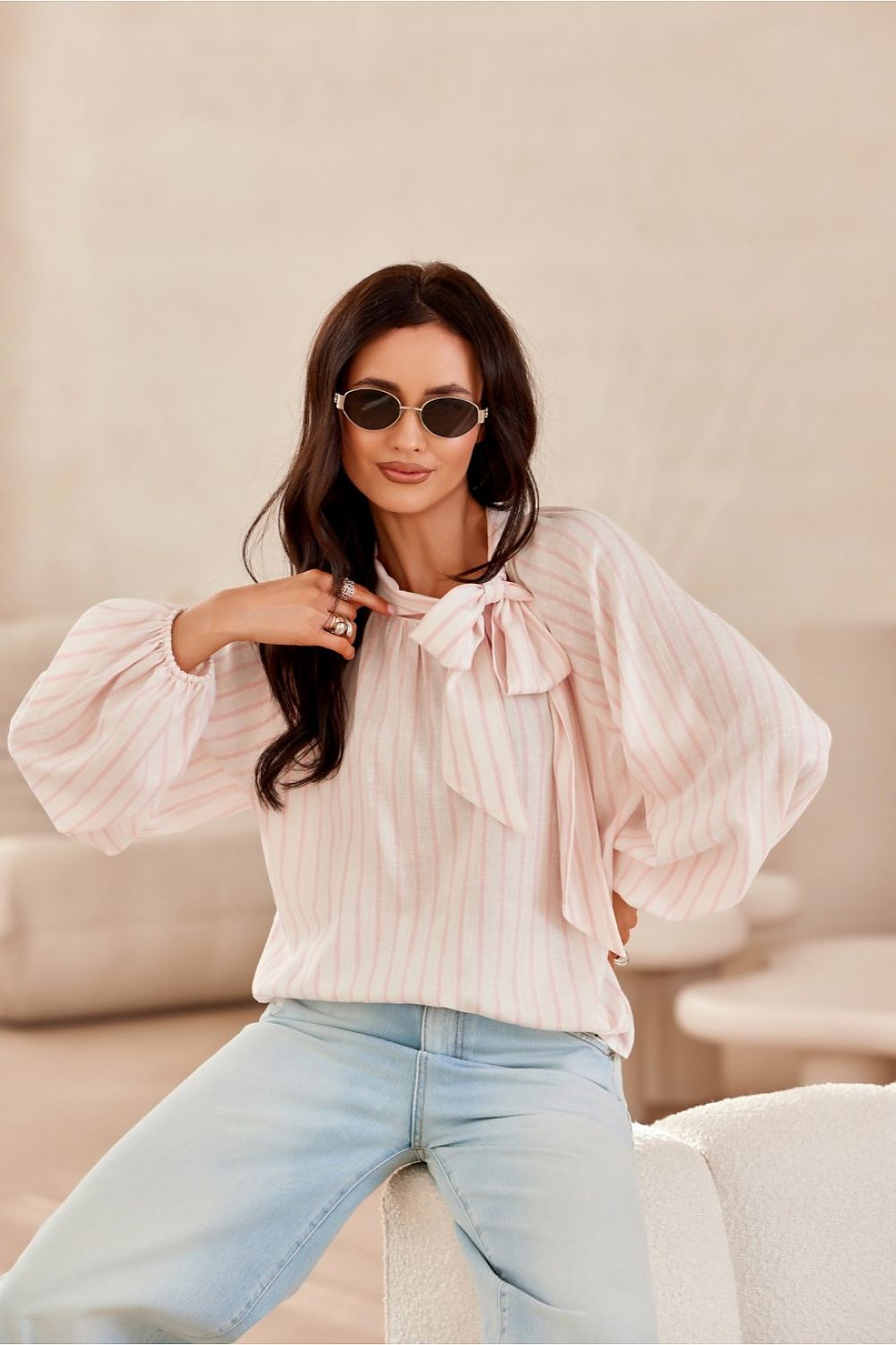   Bluzka Model Aliss BLU0200-P87 Pink - Roco Fashion 