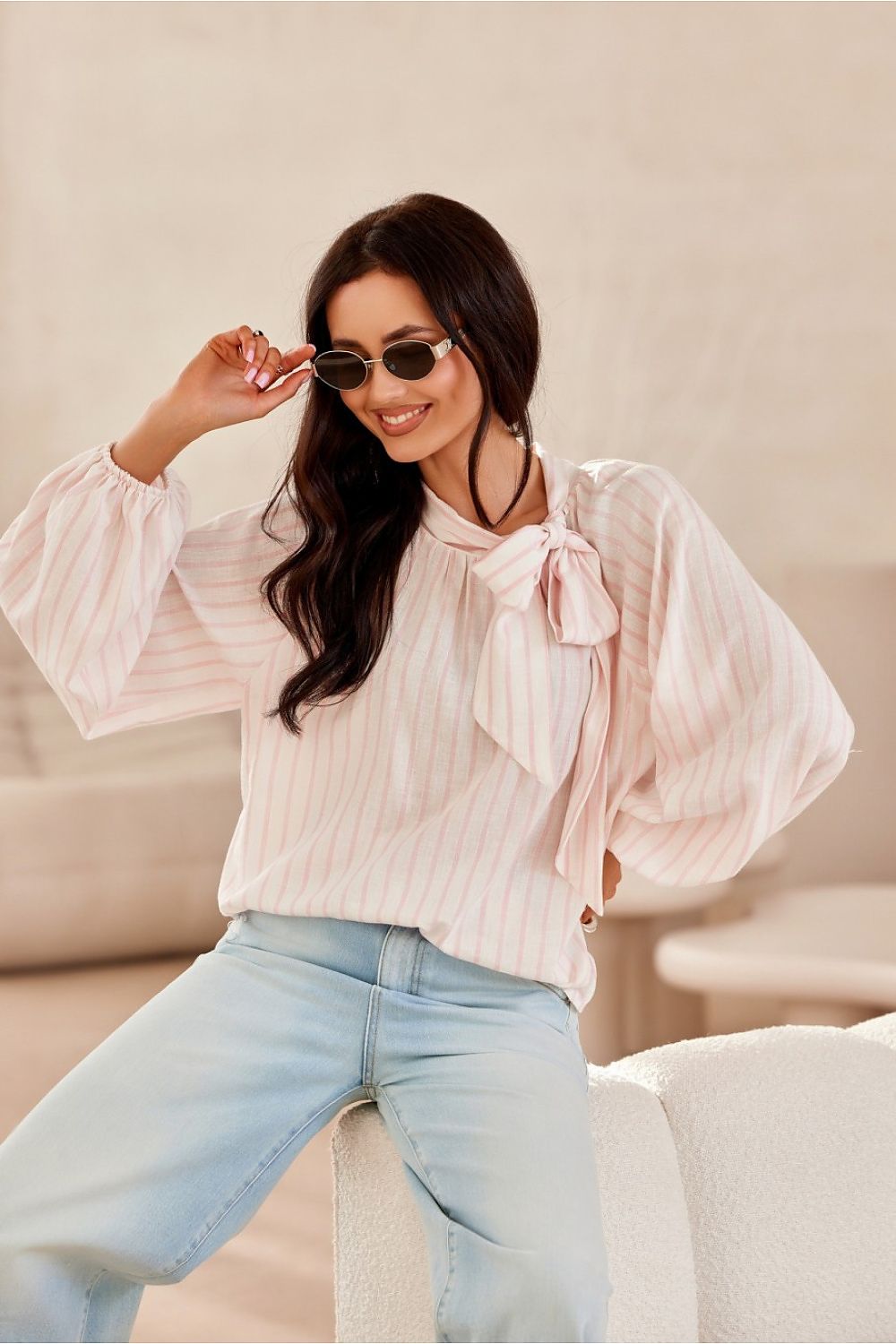   Bluzka Model Aliss BLU0200-P87 Pink - Roco Fashion 