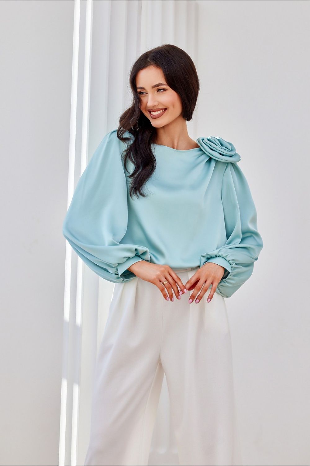   Bluzka Model Evelyn MIE BLU0194 Mint - Roco Fashion 