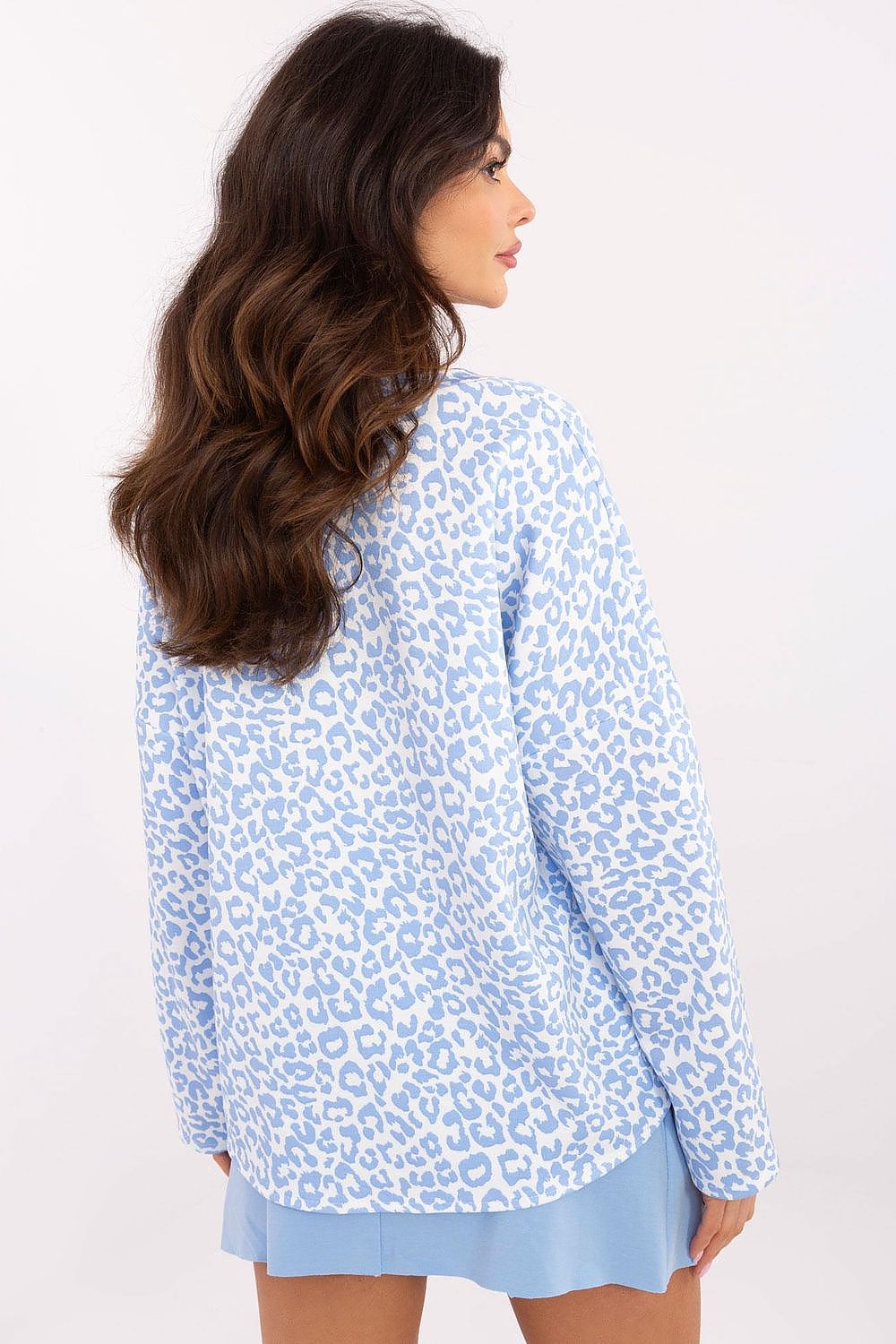   Bluzka Model MI-BZ-391739.34 White/Blue - Italy Moda 