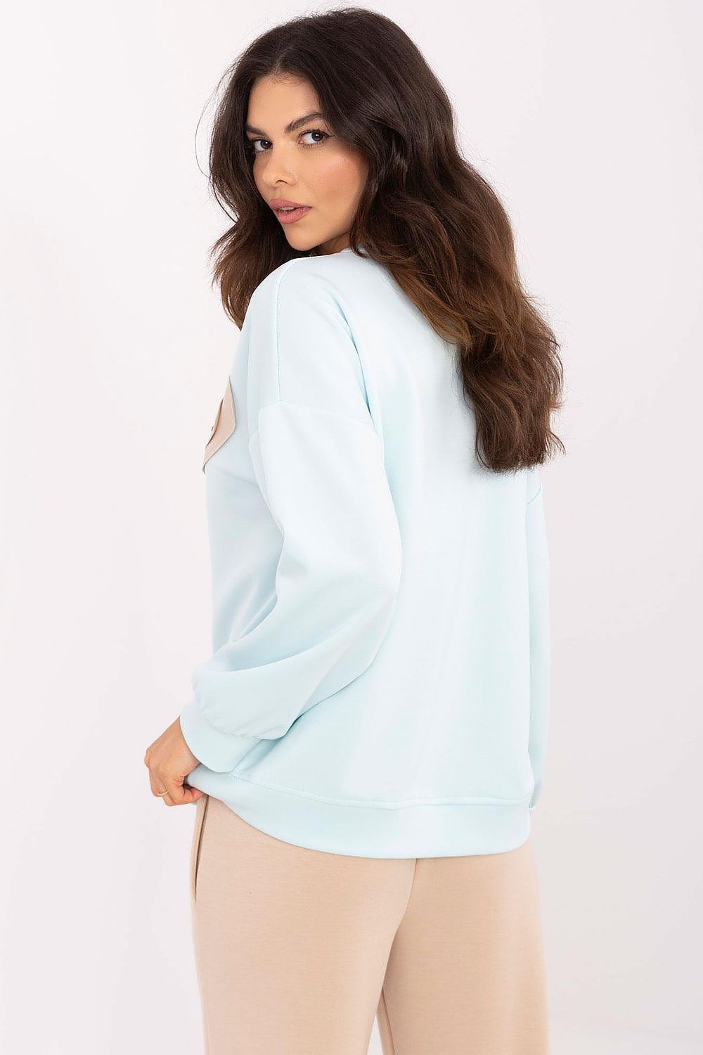   Bluza Damska Model DHJ-BL-20322.72 Light Blue - Italy Moda 
