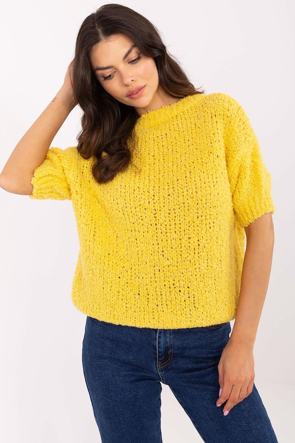   Sweter Damski Model MI-SW-2701.23 Yellow - Italy Moda 