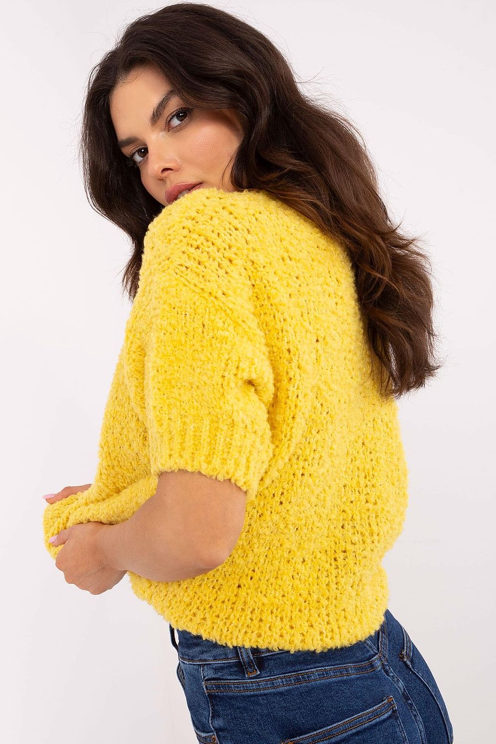   Sweter Damski Model MI-SW-2701.23 Yellow - Italy Moda 