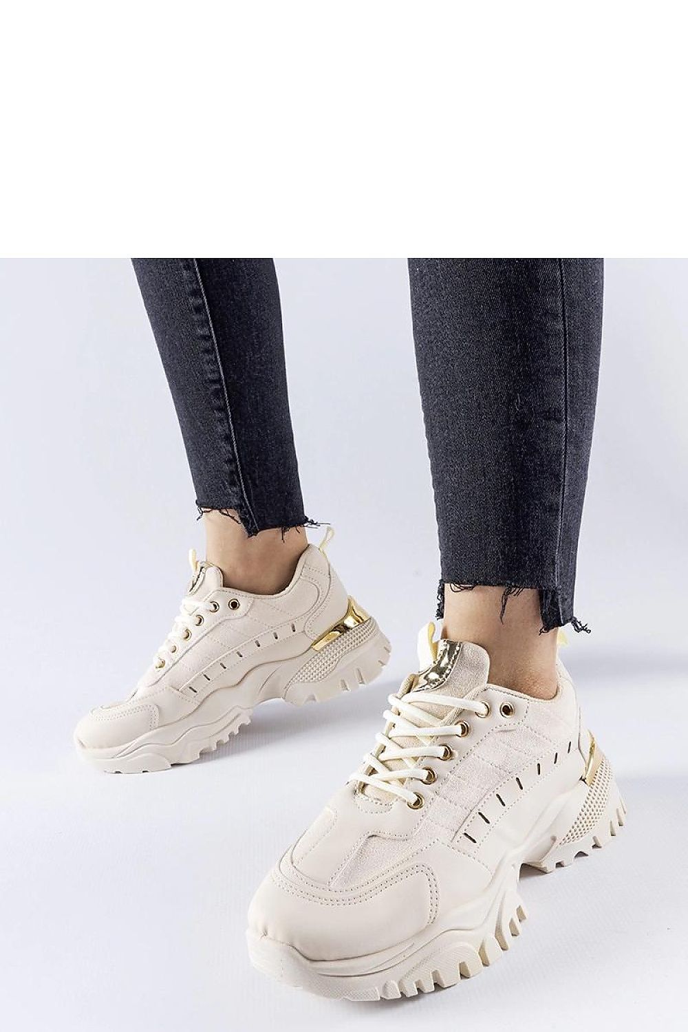   Beżowe sportowe sneakersy Laudes - Solea 