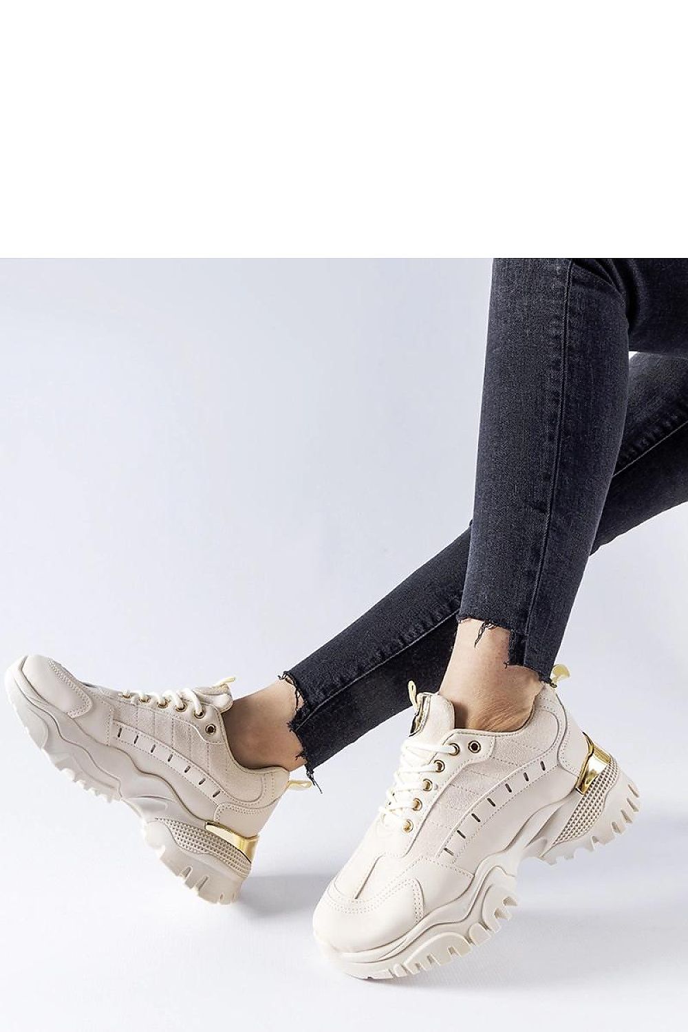   Beżowe sportowe sneakersy Laudes - Solea 
