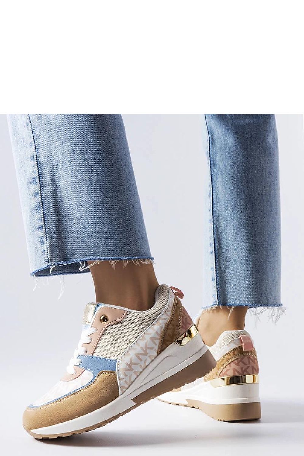   Beżowo-niebieskie sneakersy Mireault - Solea 
