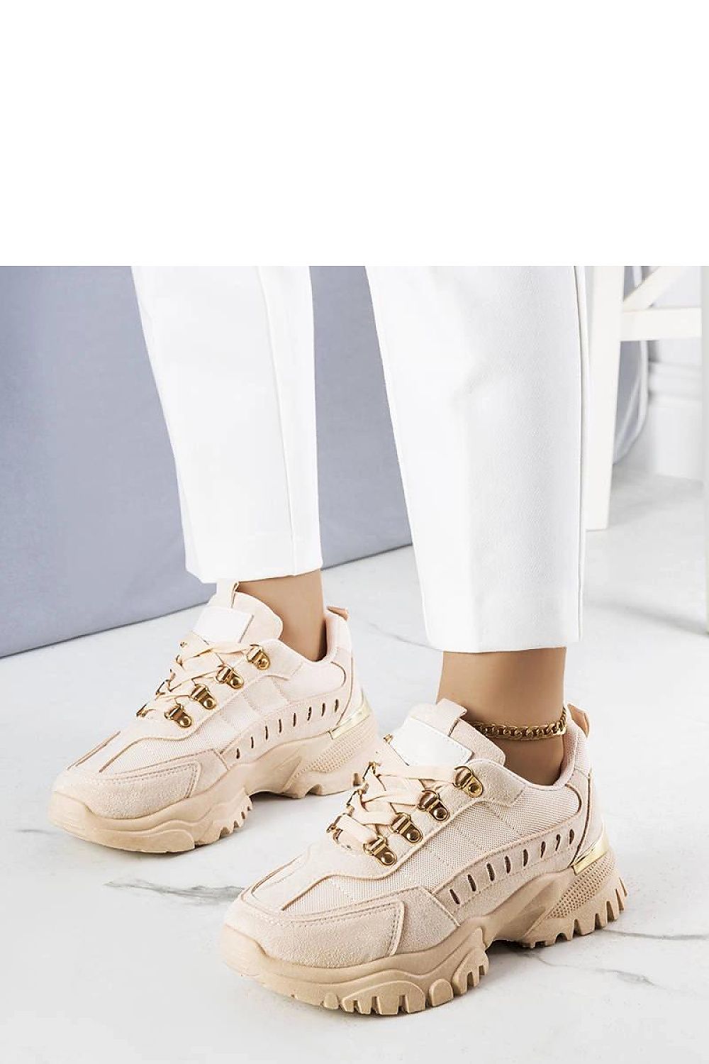   Beżowe sneakersy Mindy - Solea 