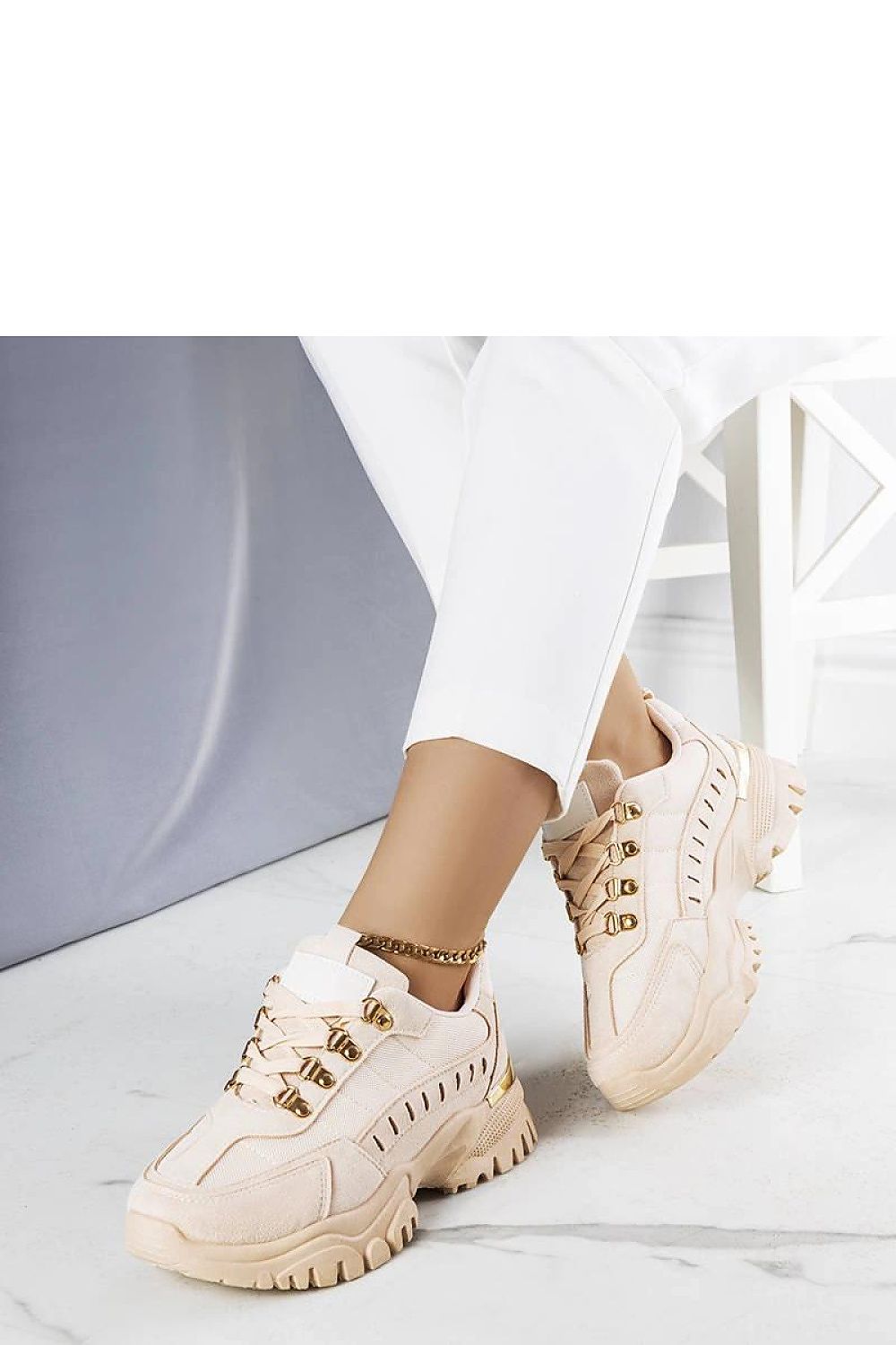  Beżowe sneakersy Mindy - Solea 