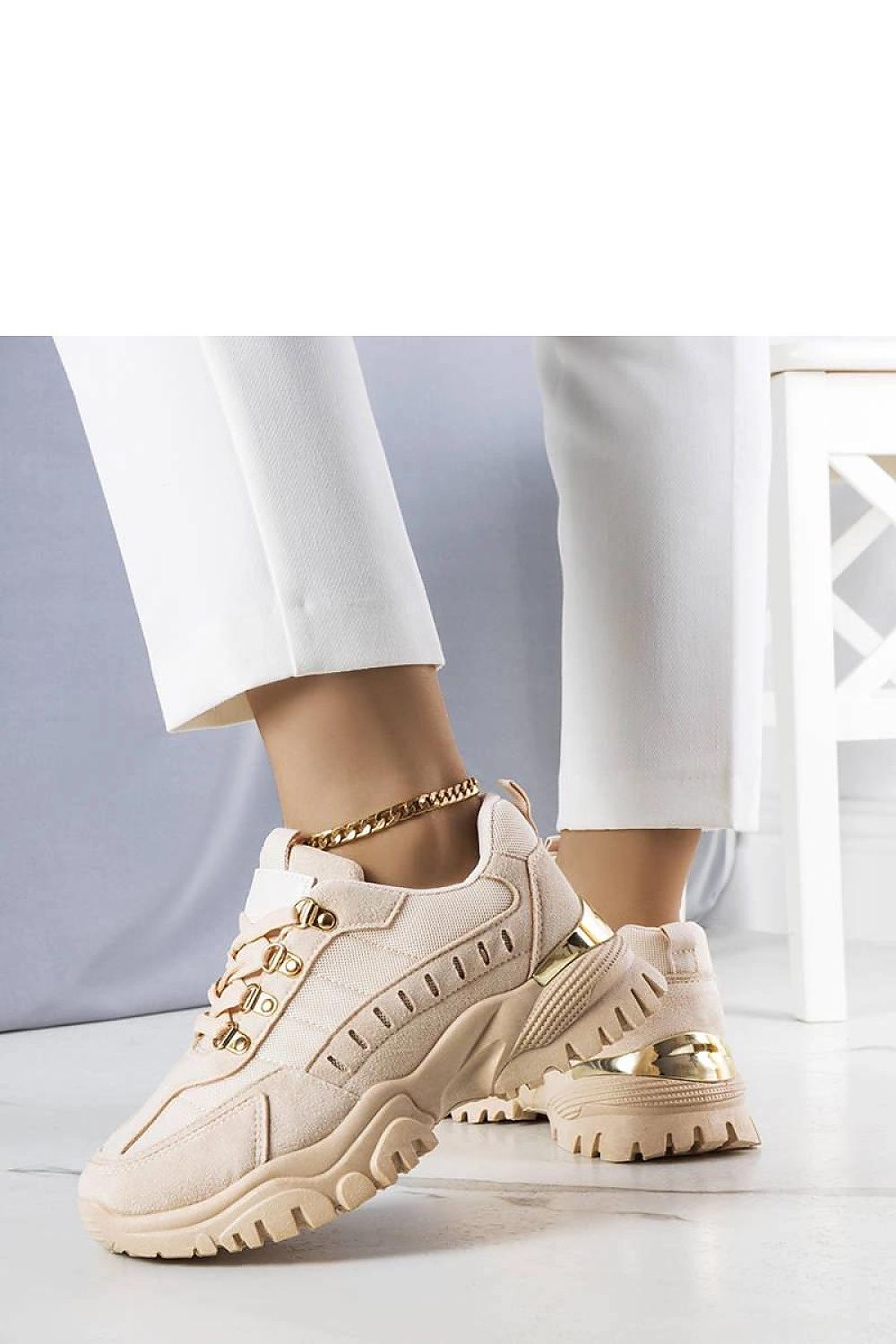   Beżowe sneakersy Mindy - Solea 