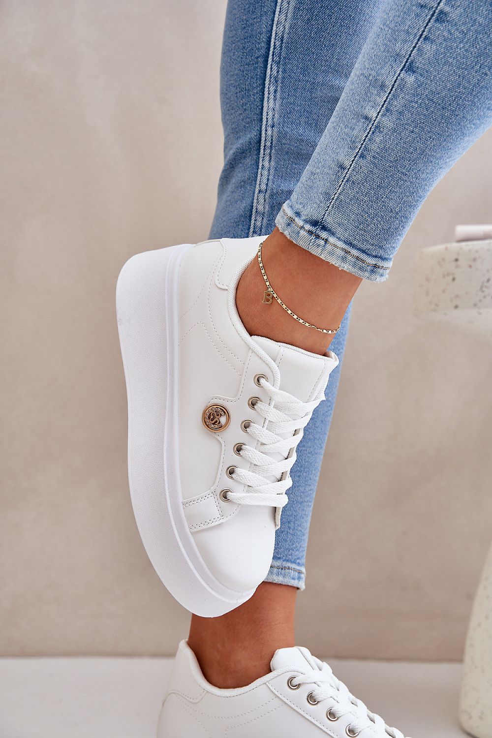   Buty Sportowe Model Zingie NB752 White - Step in style 