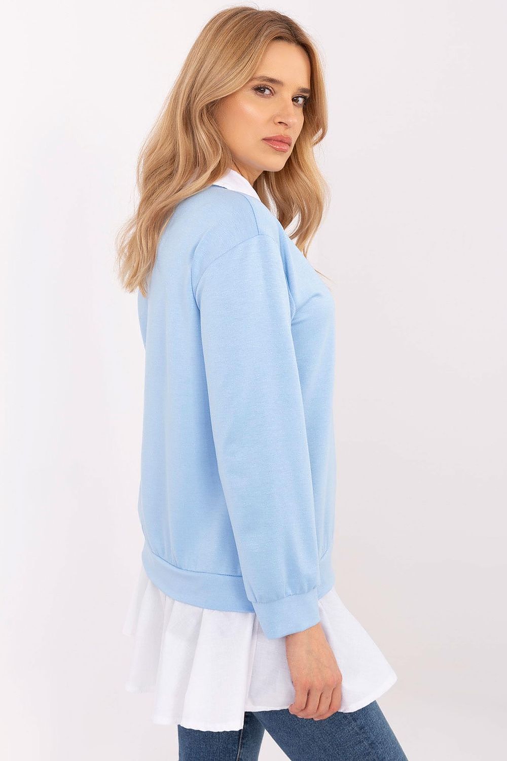   Bluzka Model MI-BZ-A5997.49 Light Blue - Italy Moda 