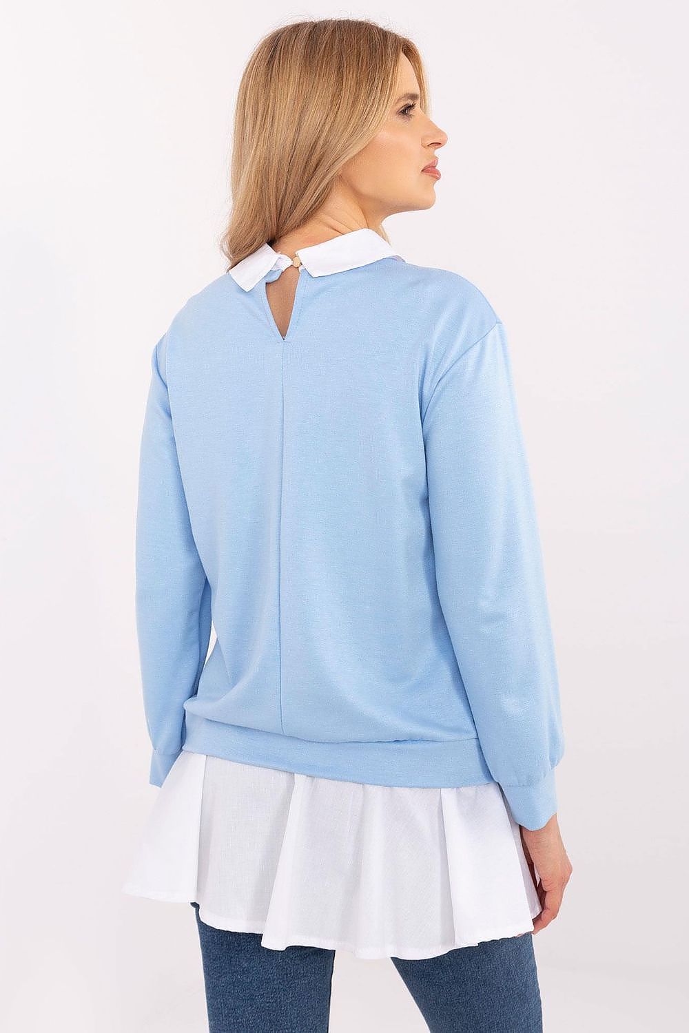   Bluzka Model MI-BZ-A5997.49 Light Blue - Italy Moda 