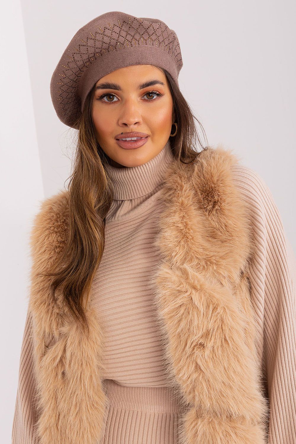   Beret Model AT-CZ-231605.21P Brown - AT 