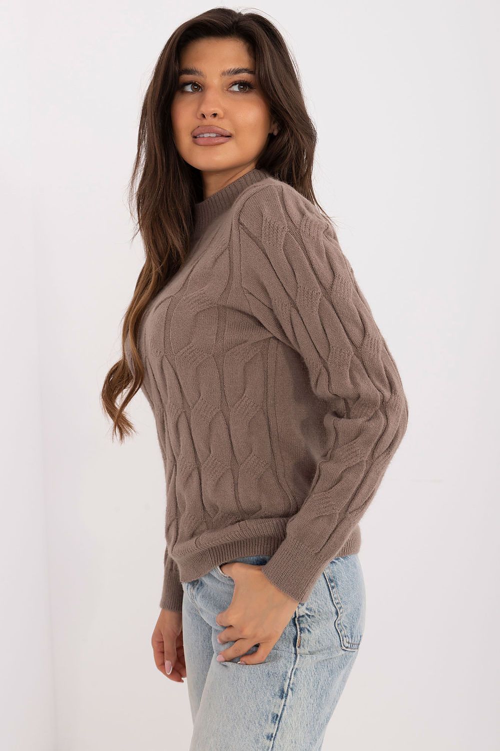   Sweter Damski Model AT-SW-2235.00P Brown - AT 
