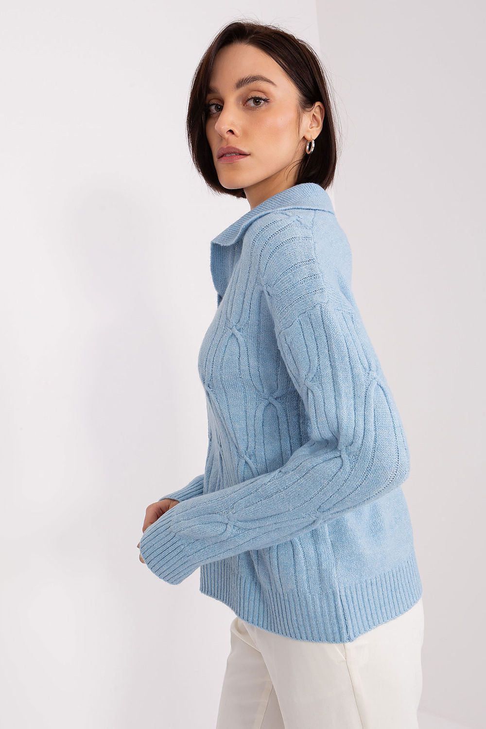  Sweter Damski Model AT-SW-2349-2.27 Light Blue - AT 
