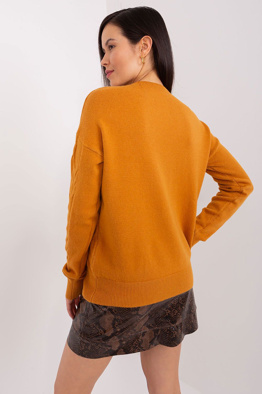   Sweter Damski Model AT-SW-2340.22 Dark Yellow - AT 