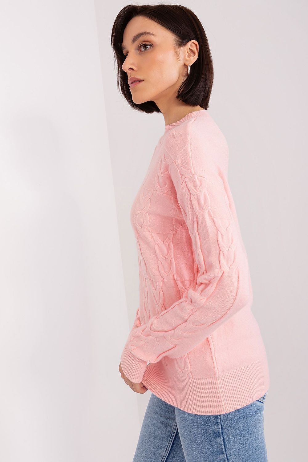   Sweter Damski Model AT-SW-2340.22 Light Pink - AT 