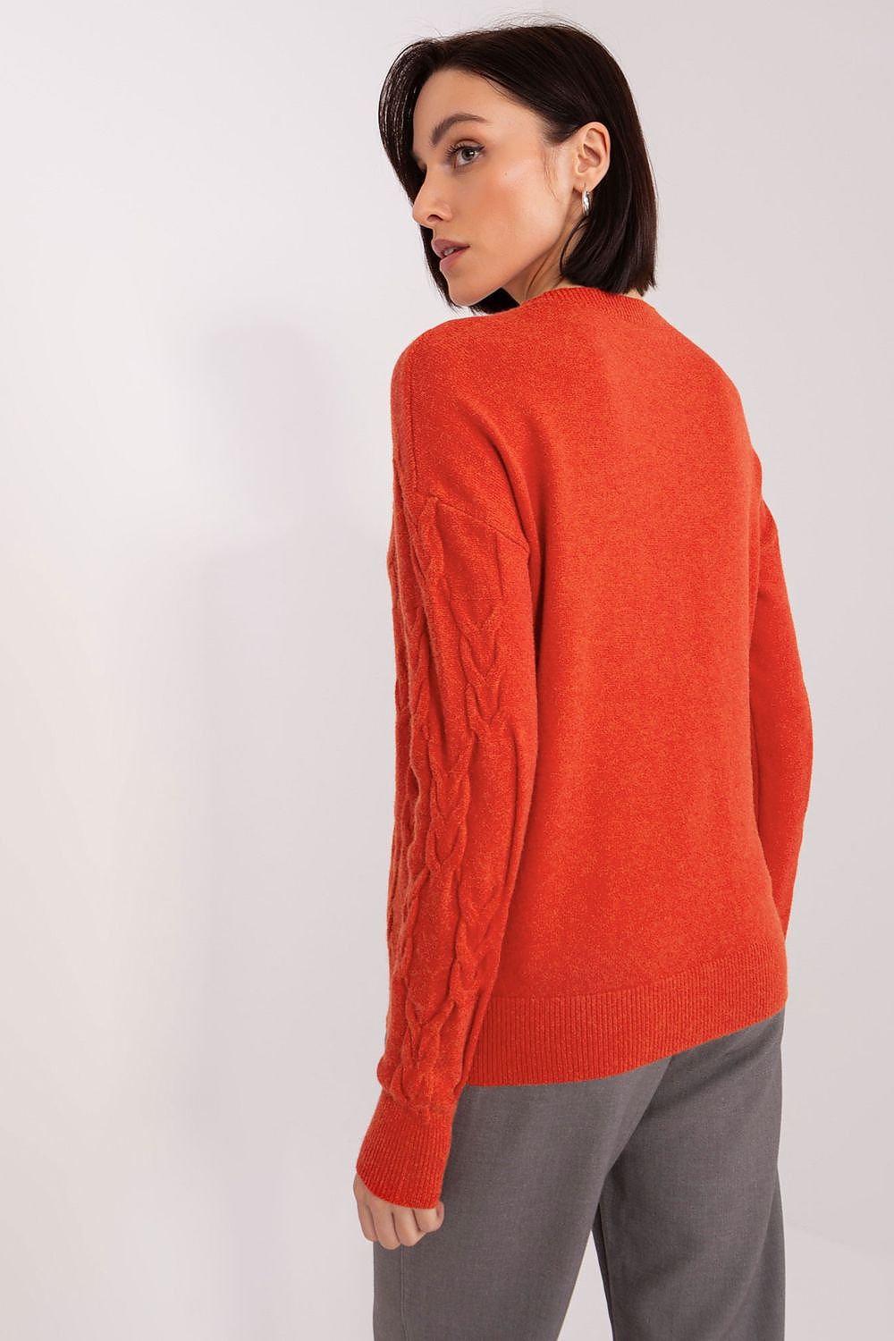   Sweter Damski Model AT-SW-2340.43 Dark Orange - AT 