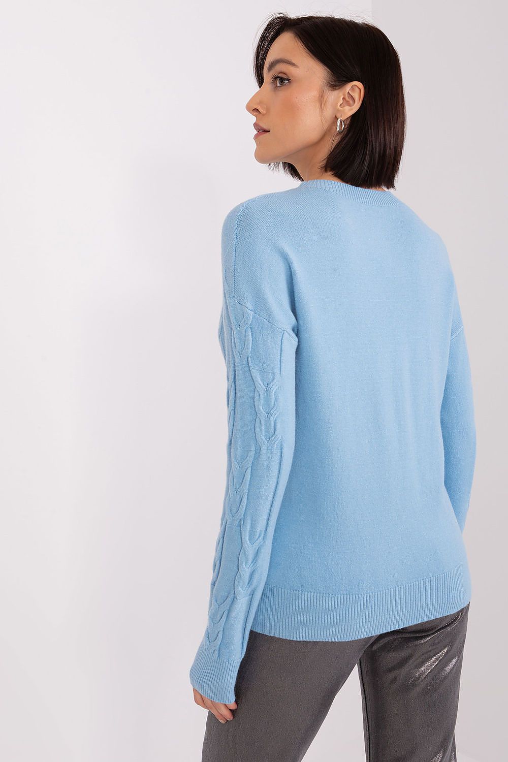   Sweter Damski Model AT-SW-2340.43 Light Blue - AT 
