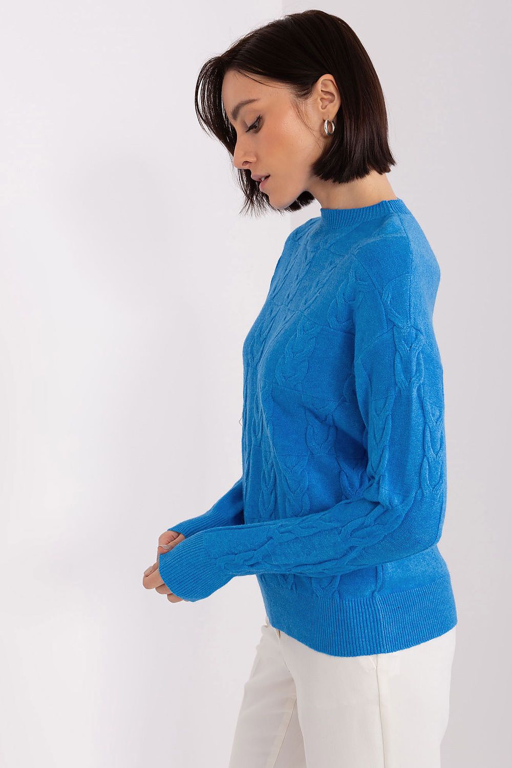   Sweter Damski Model AT-SW-2340.10 Blue - AT 