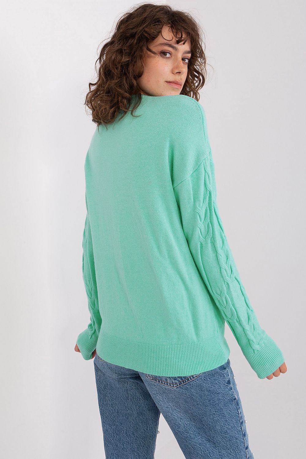   Sweter Damski Model AT-SW-2340.10 Mint - AT 