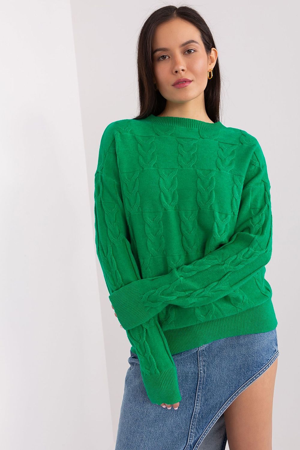   Sweter Damski Model AT-SW-2340.22 Green - AT 
