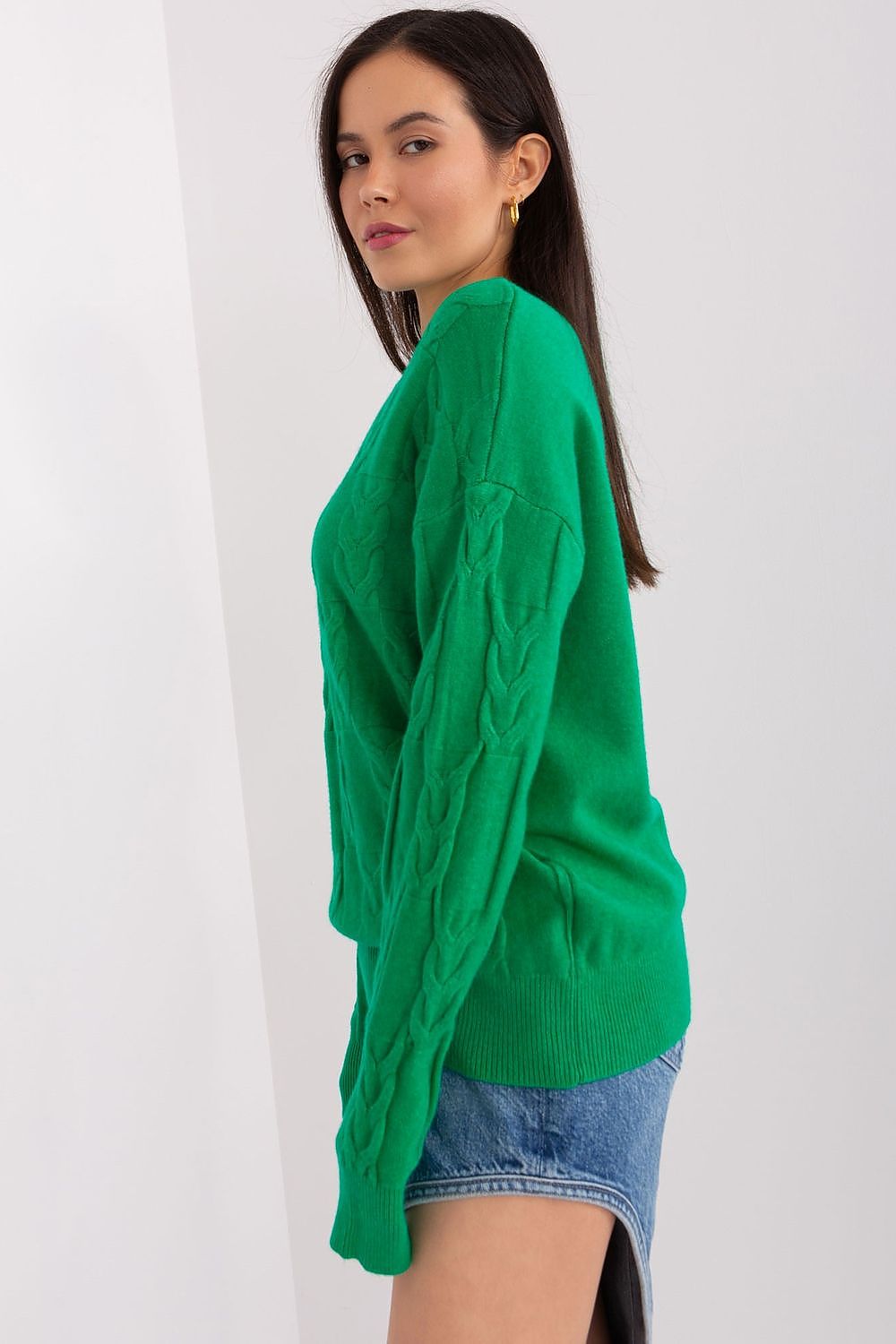   Sweter Damski Model AT-SW-2340.22 Green - AT 