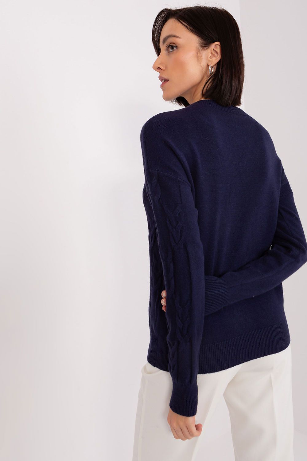   Sweter Damski Model AT-SW-2340.80 Navy - AT 