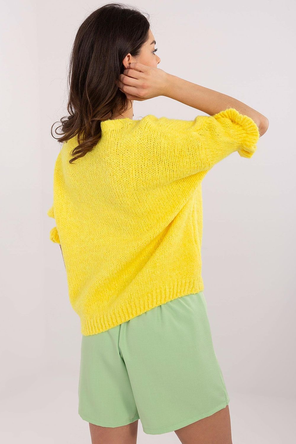   Sweter Damski Model MI-SW-2913.99 Yellow - Italy Moda 