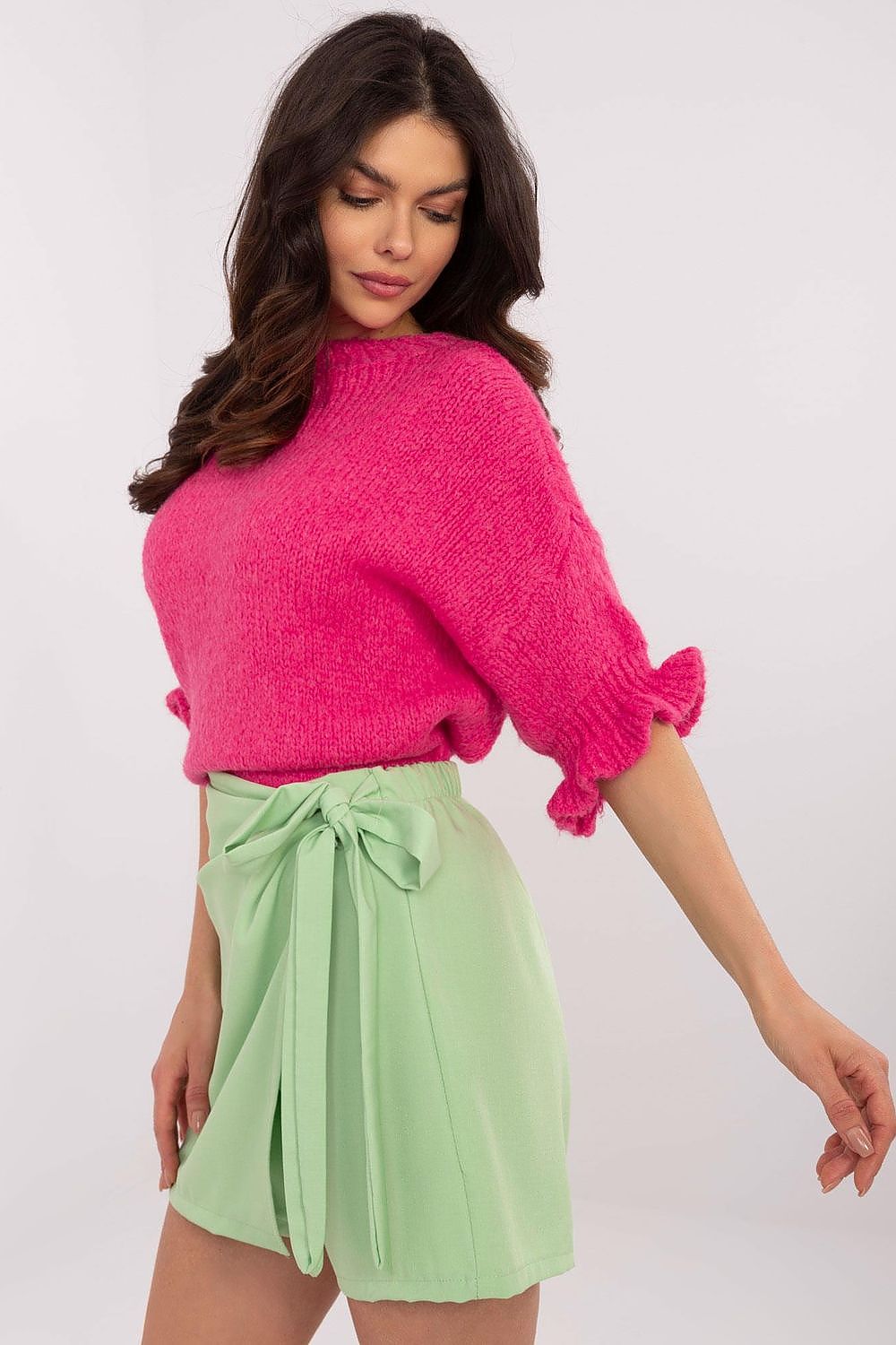   Sweter Damski Model MI-SW-2913.99 Fluo Pink - Italy Moda 