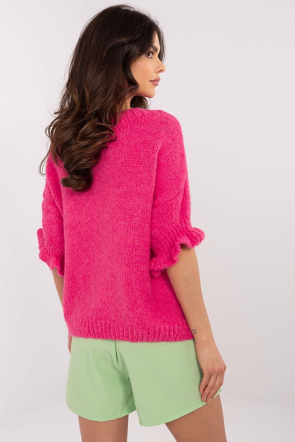   Sweter Damski Model MI-SW-2913.99 Fluo Pink - Italy Moda 