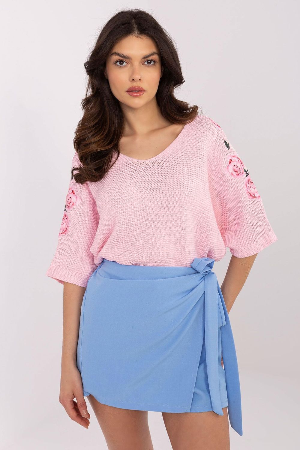  Sweter Damski Model MI-SW-7003.21 Light Pink - Italy Moda 