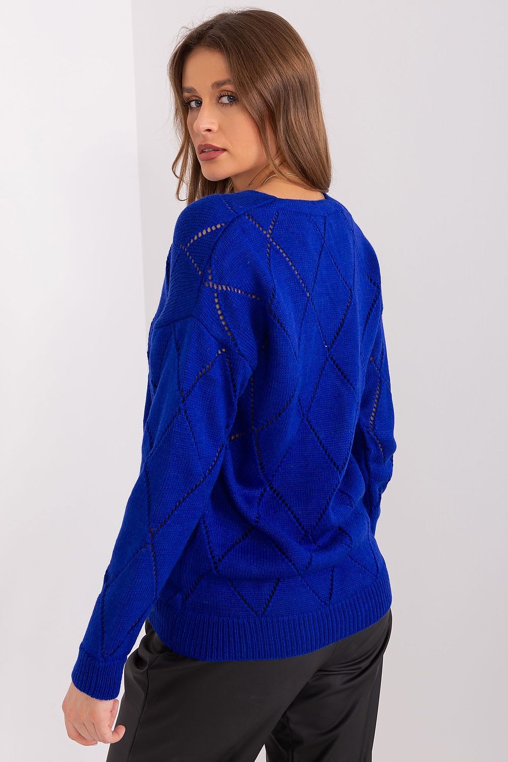  Sweter Damski Model LC-SW-A10-1.19P Cobalt - Rue Paris 