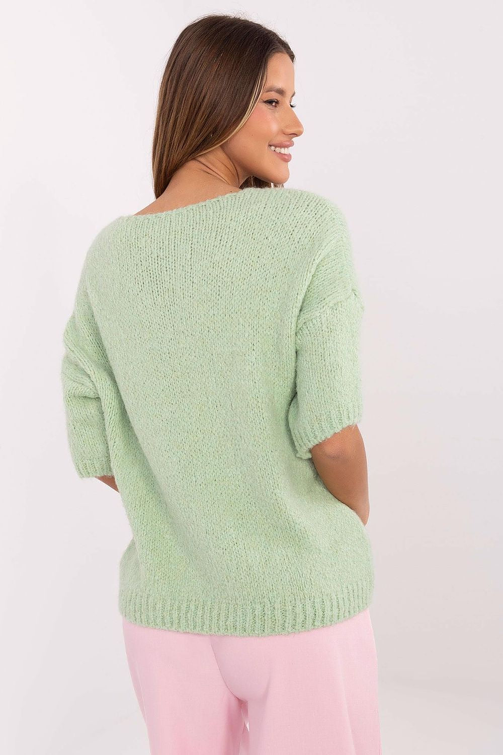   Sweter Damski Model MI-SW-2103.07 Pistacja - Italy Moda 