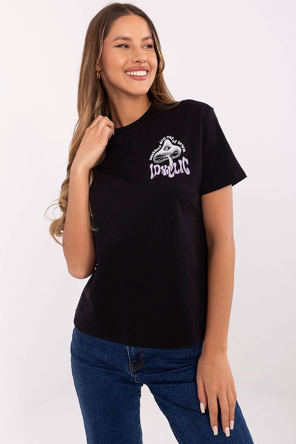   T-shirt Damski Model D12022AC02645H Grafit - Sublevel 