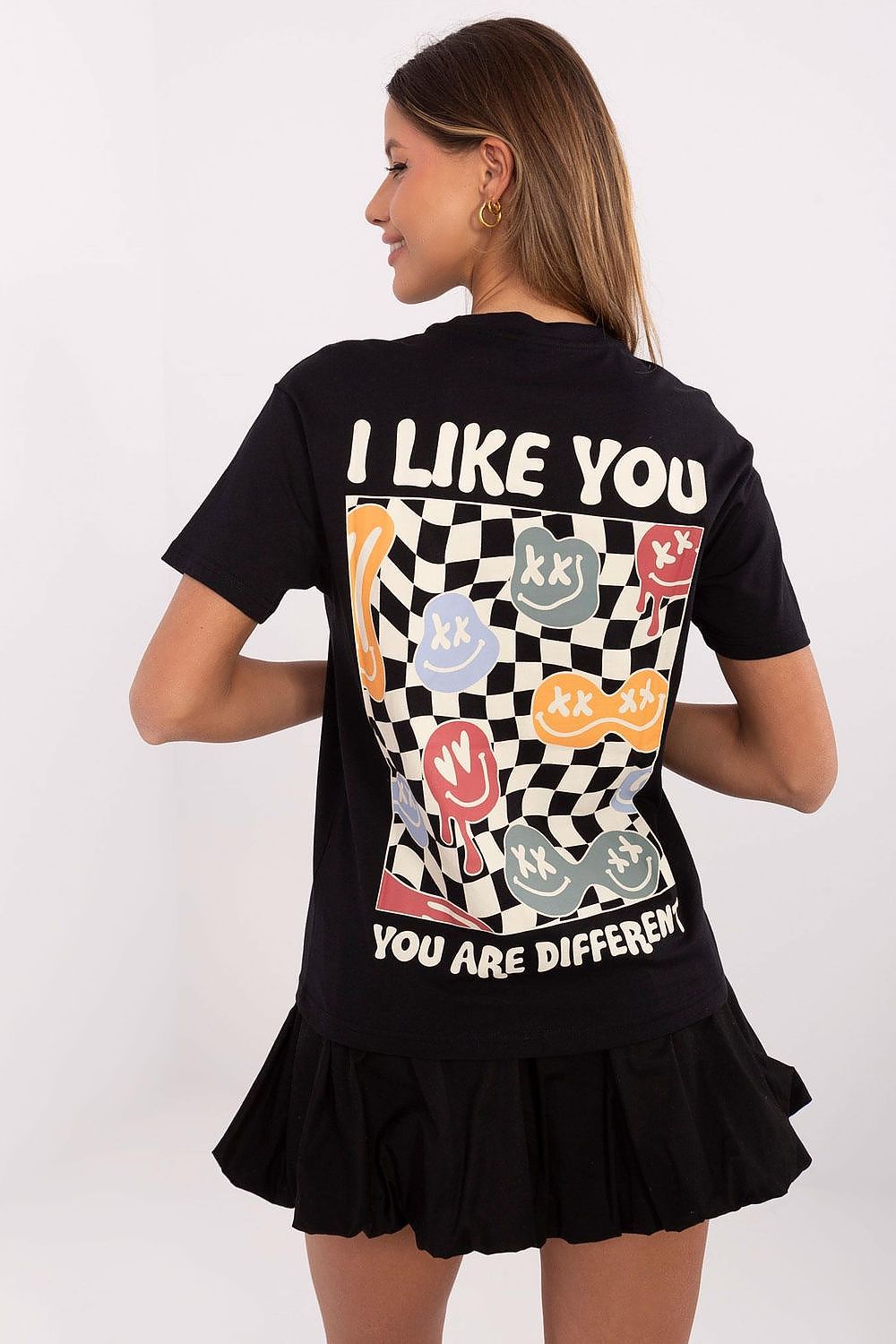   T-shirt Damski Model D12022AC02645E Grafit - Sublevel 