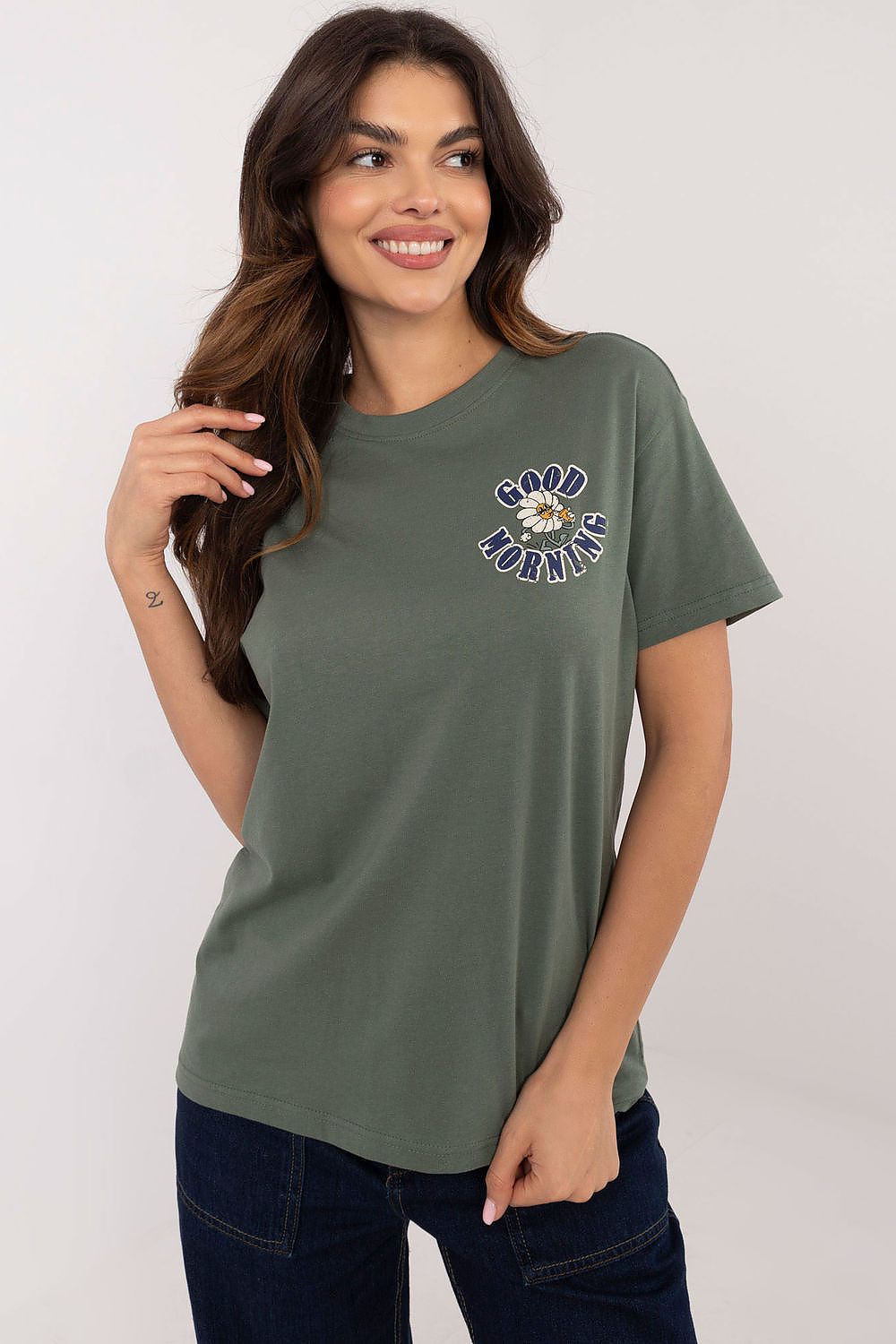   Tshirt Damski Model D12022AC02645F Khaki - Sublevel 