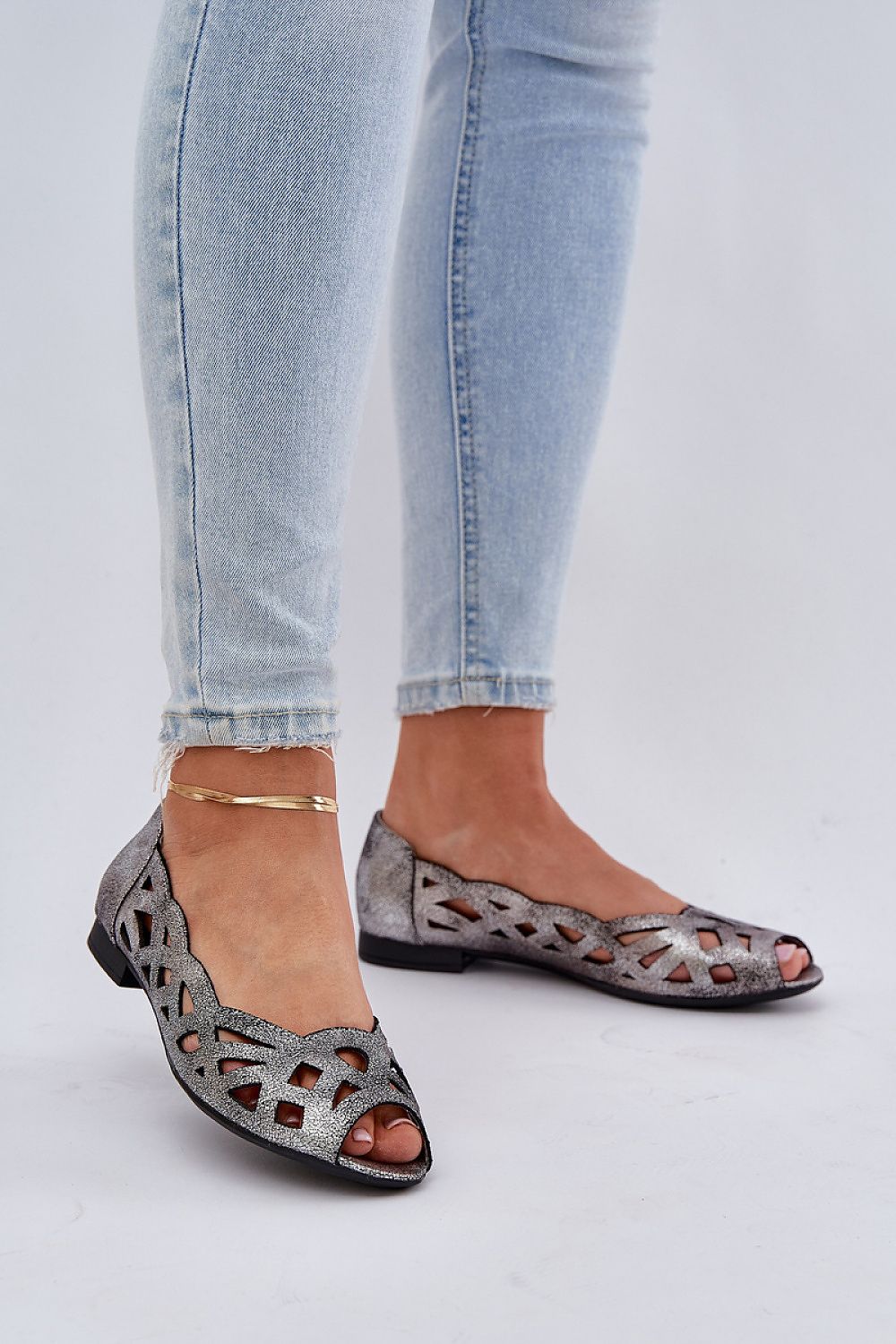   Baleriny Model Calgis ASA136-8 Silver - Step in style 