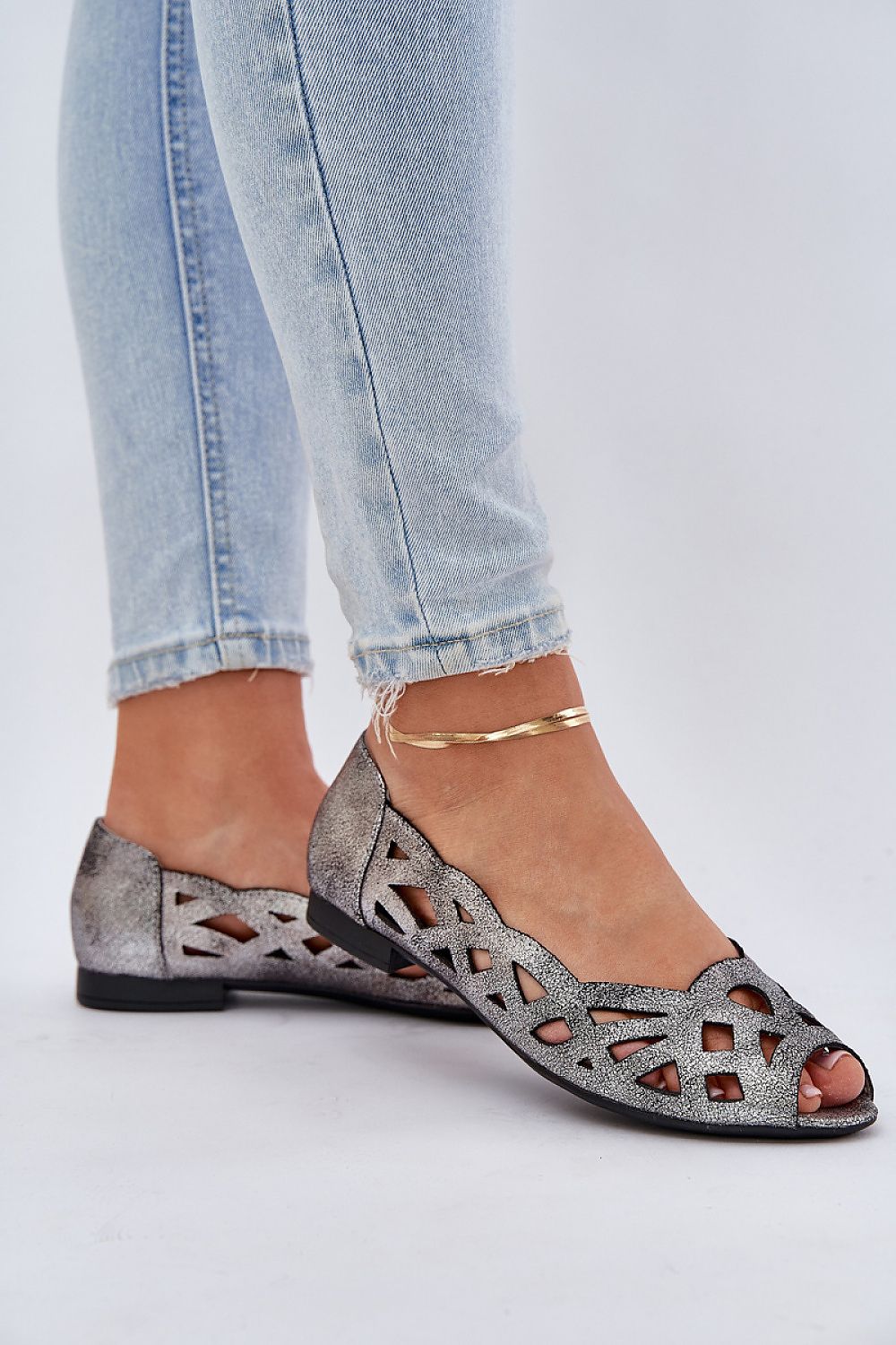   Baleriny Model Calgis ASA136-8 Silver - Step in style 