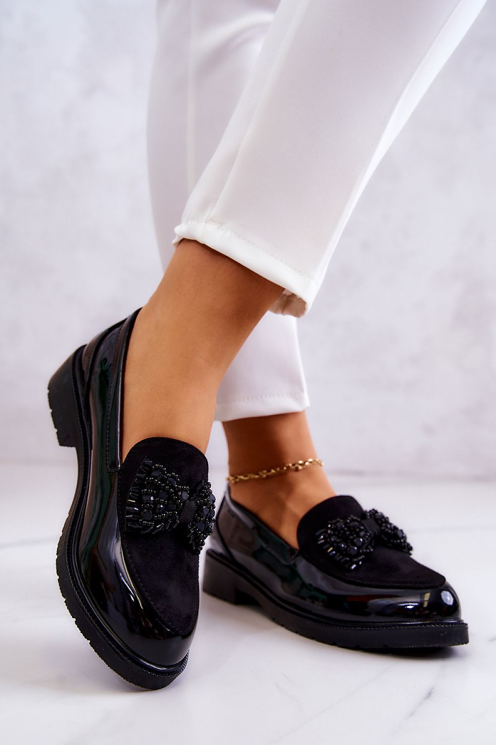   Mokasyny Model S.Barski HY51-318 Belize Black - Step in style 