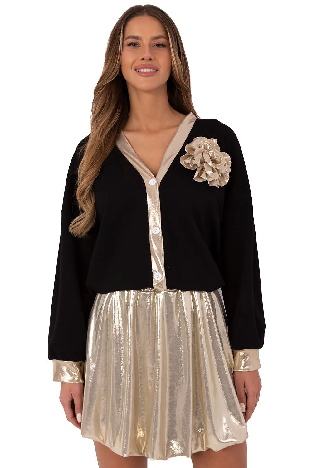  Spódnica Model MI-SD-2713605.70 Gold - Italy Moda 