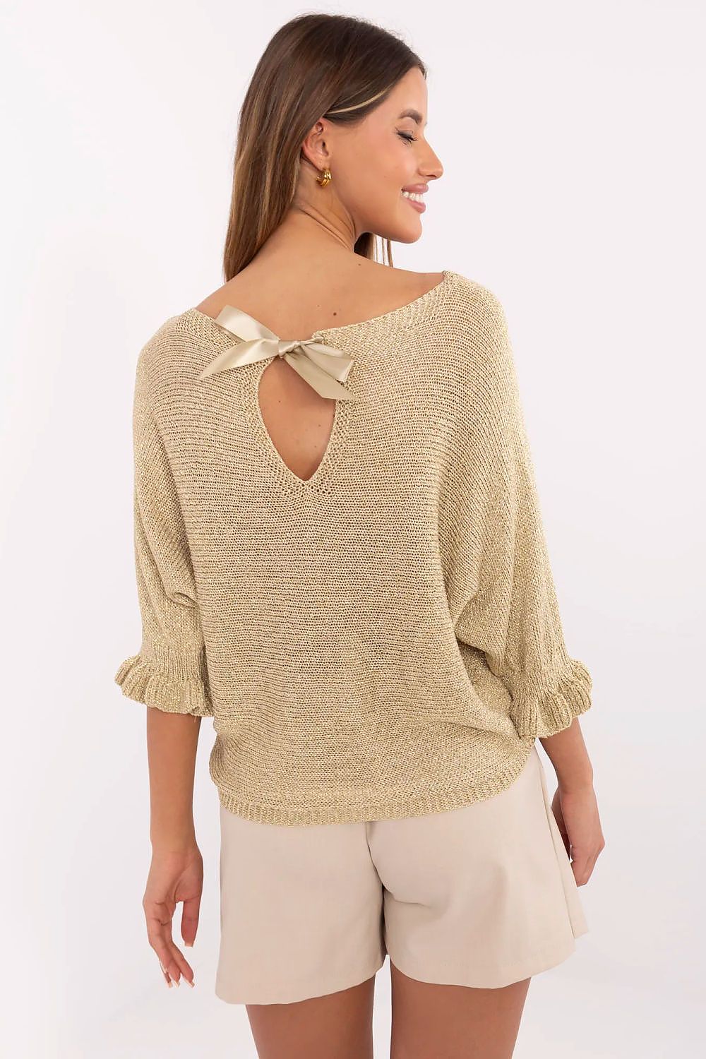   Sweter Damski Model MI-SW-2502.60 Gold - Italy Moda 