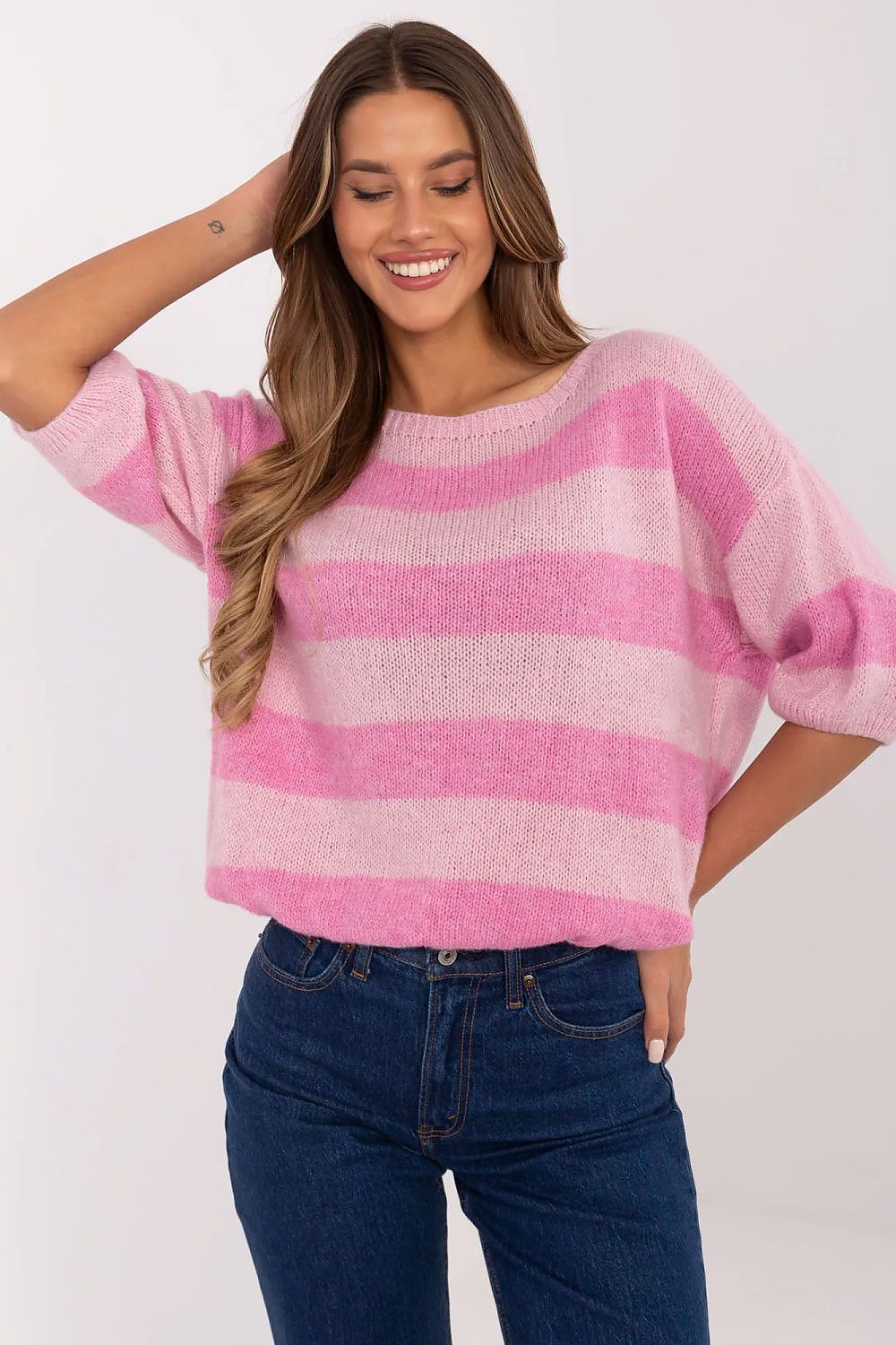   Sweter Damski Model MI-SW-2503.84 Pink - Italy Moda 