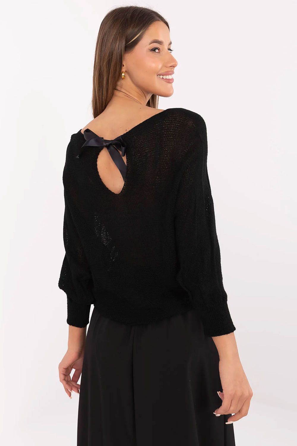   Sweter damski Model MI-SW-2504.69 Black - Italy Moda 