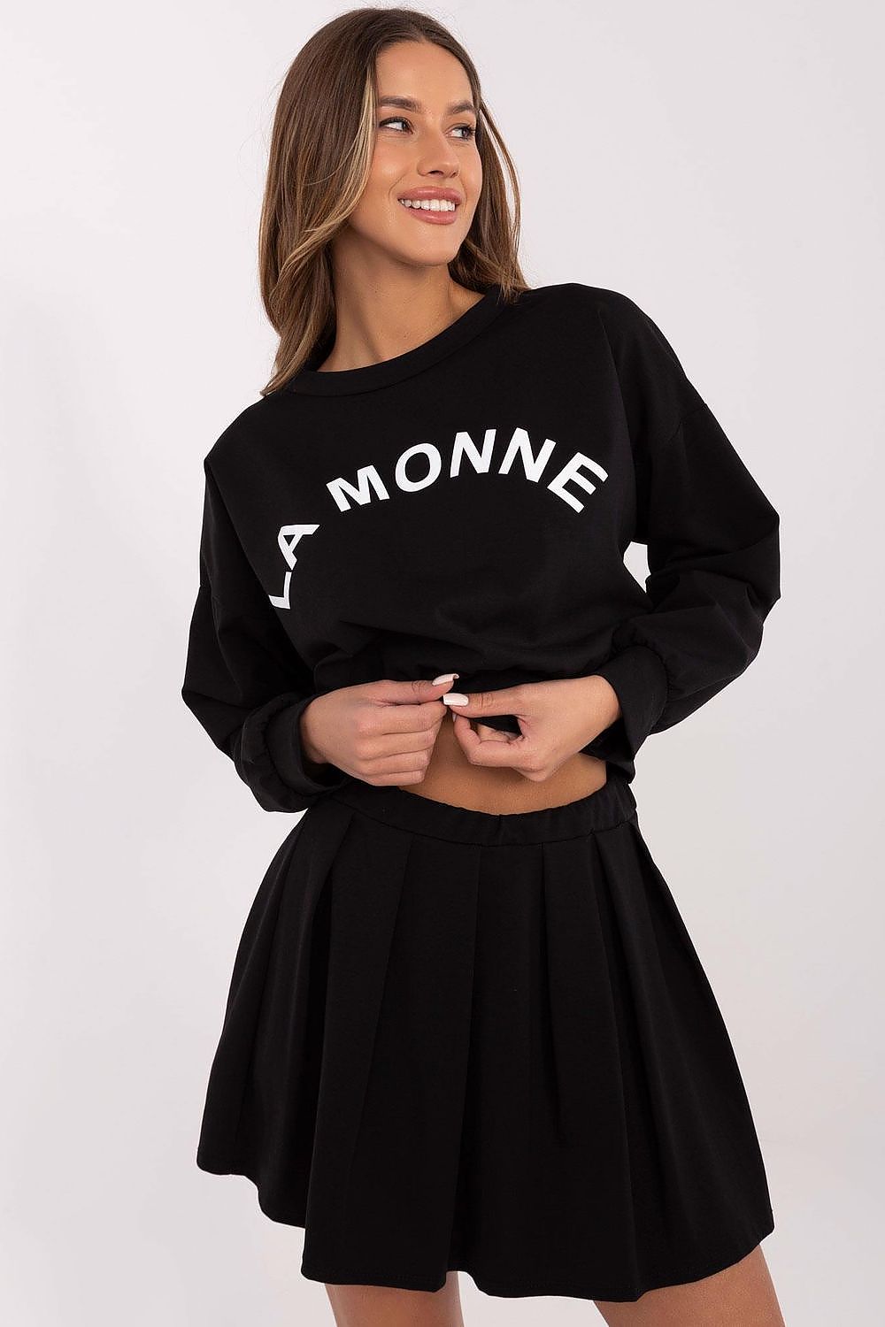  Spódnica Komplet Model MI-KMPL-M6158.92 Black - Italy Moda 