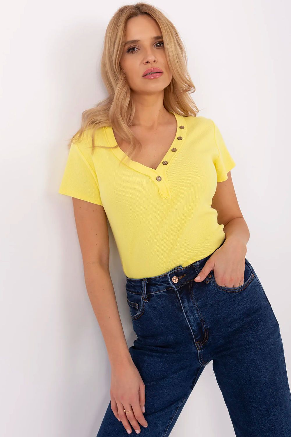   Bluzka Model DHJ-BZ-25168.00 Yellow - Italy Moda 