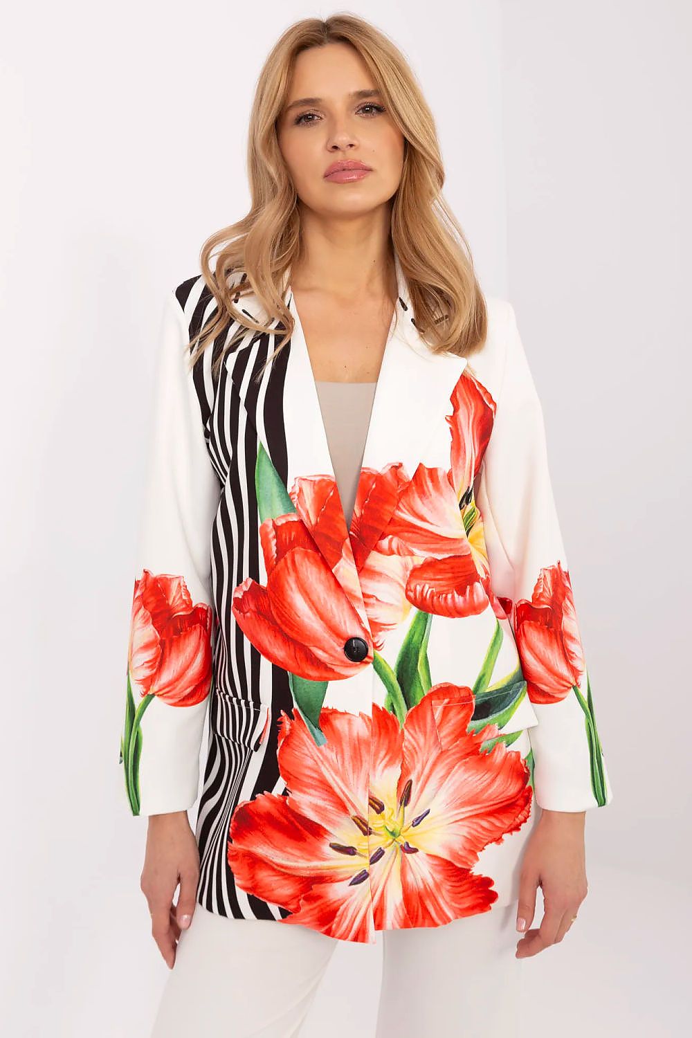   Marynarka Model DHJ-MA-18525-32.00 Ecru - Italy Moda 