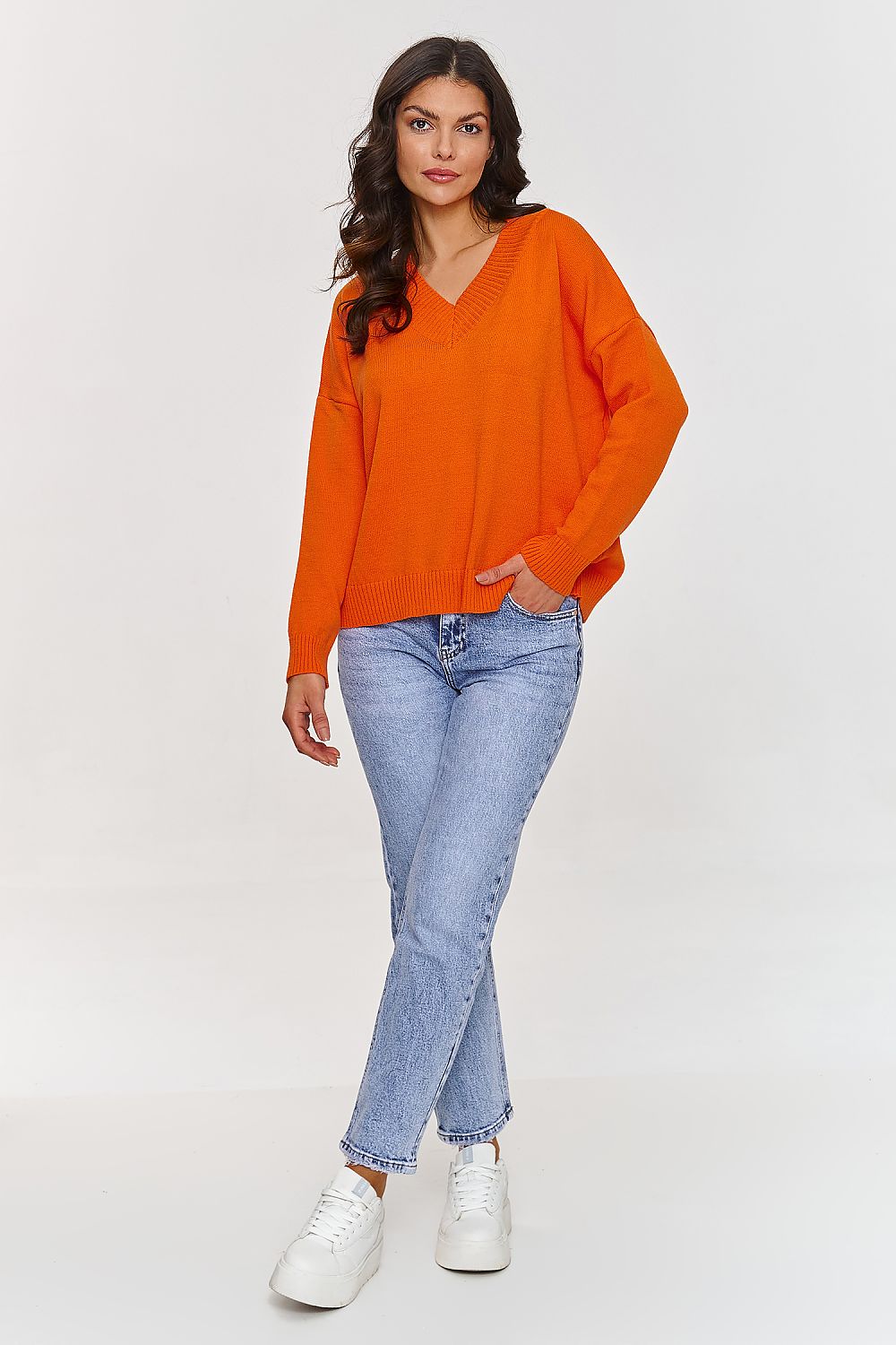   Sweter Damski Model S158 Orange - Makadamia 