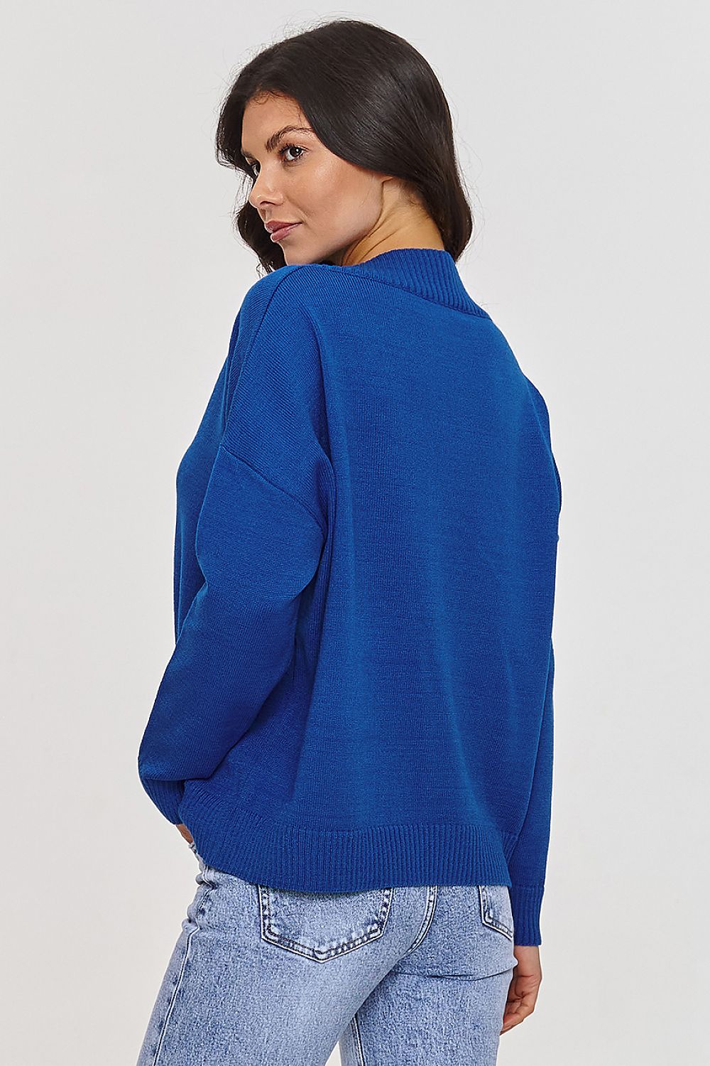   Sweter Damski Model S158 Cobalt - Makadamia 