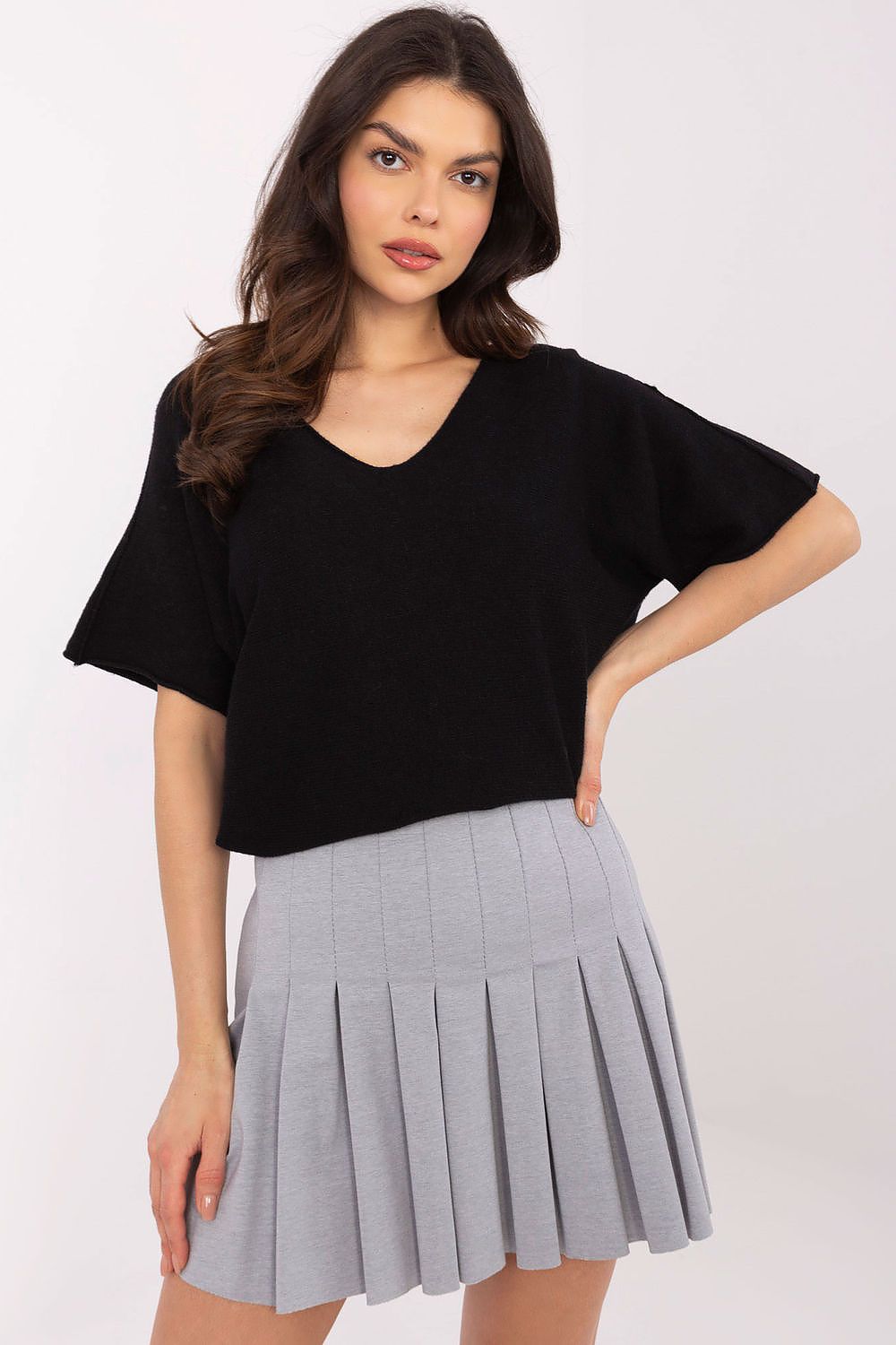   Sweter Damski Model MO-SW-0702.36 Black - Italy Moda 